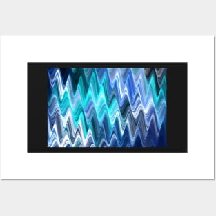 Teal waves Posters and Art